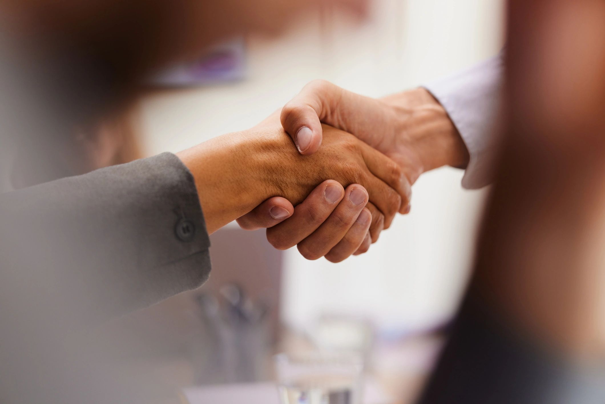 Business handshake signaling agreement